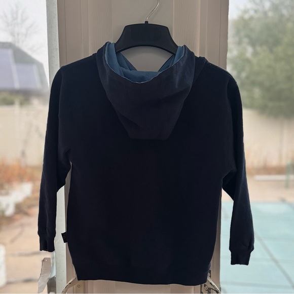 NWT TOP HEAVY Boys Hoodie Zip Up Jacket Y2K Vintage Tribal Dragon Blue Size 4 S - Picture 2 of 8